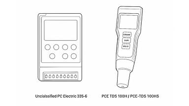 So sánh kỹ thuật sản phẩm Unclassified PC Electric 335-6 và Phần mềm PCE TDS 100H / PCE-TDS 100HS