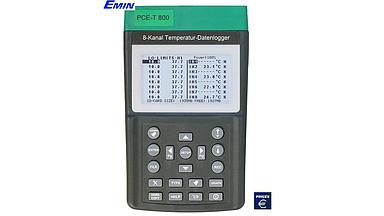 Đánh giá kỹ thuật máy đo nhiệt độ PCE T800 với data logger hiển thị 8 kênh
