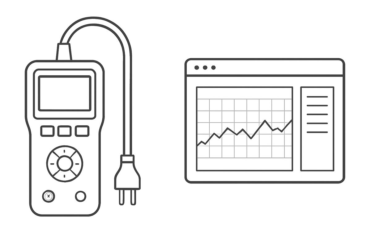 So sánh kỹ thuật giữa PC Electric TS1252G và Phần mềm PCE TDS 100H/100HS