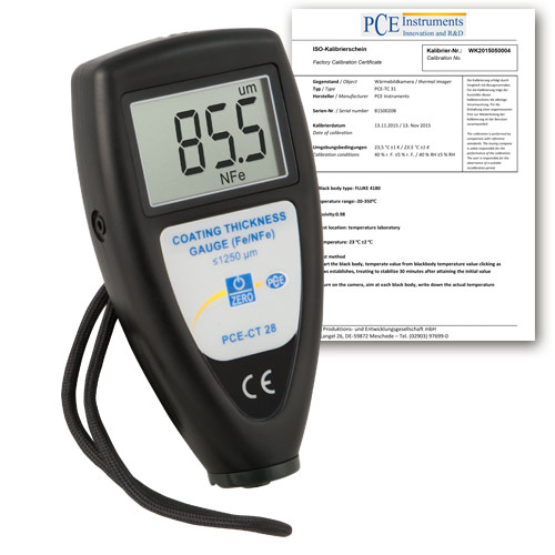 Đánh giá kỹ thuật sản phẩm: Máy đo độ dày PCE CT 28-ICA (1250 µm, từ tính và không từ tính)