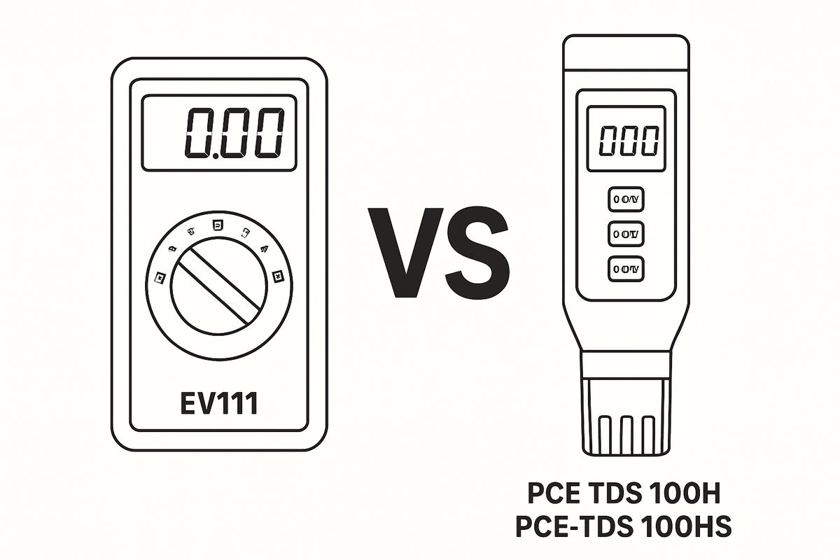 So sánh kỹ thuật sâu giữa PC Electric EV111 và Phần mềm PCE TDS 100H / PCE-TDS 100HS