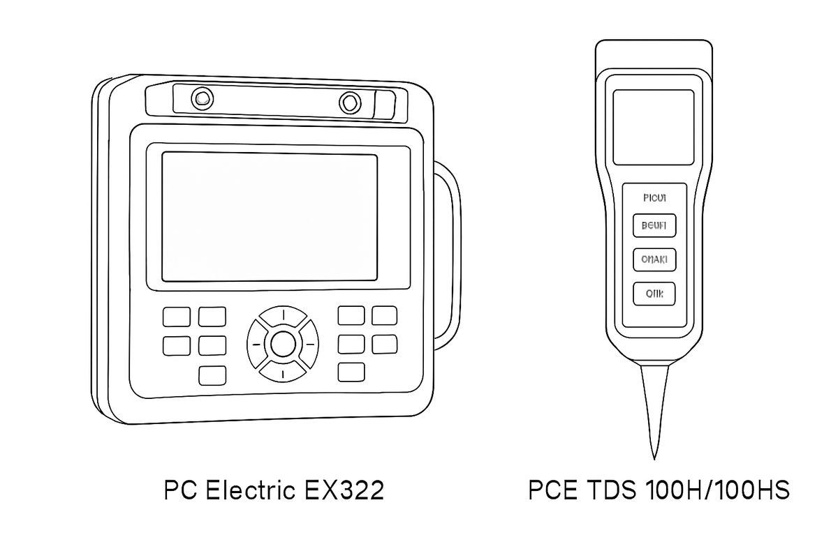 So sánh kỹ thuật giữa PC Electric EX322 và Phần mềm PCE TDS 100H/100HS