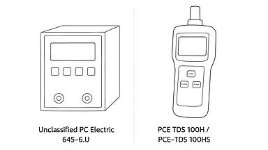 So sánh kỹ thuật giữa Unclassified PC Electric 645-6.U và Phần mềm PCE TDS 100H / PCE-TDS 100HS
